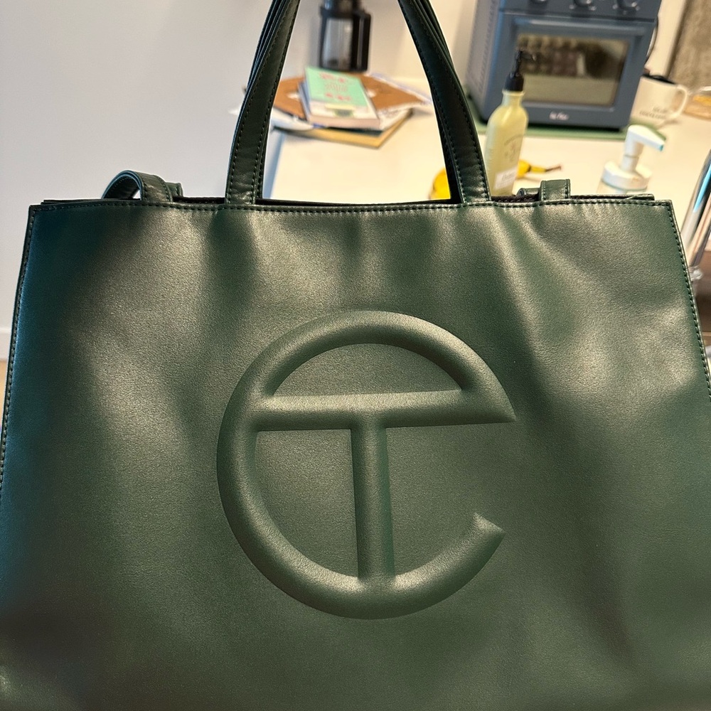 Telfar Dark Green Tote Bag (Medium)